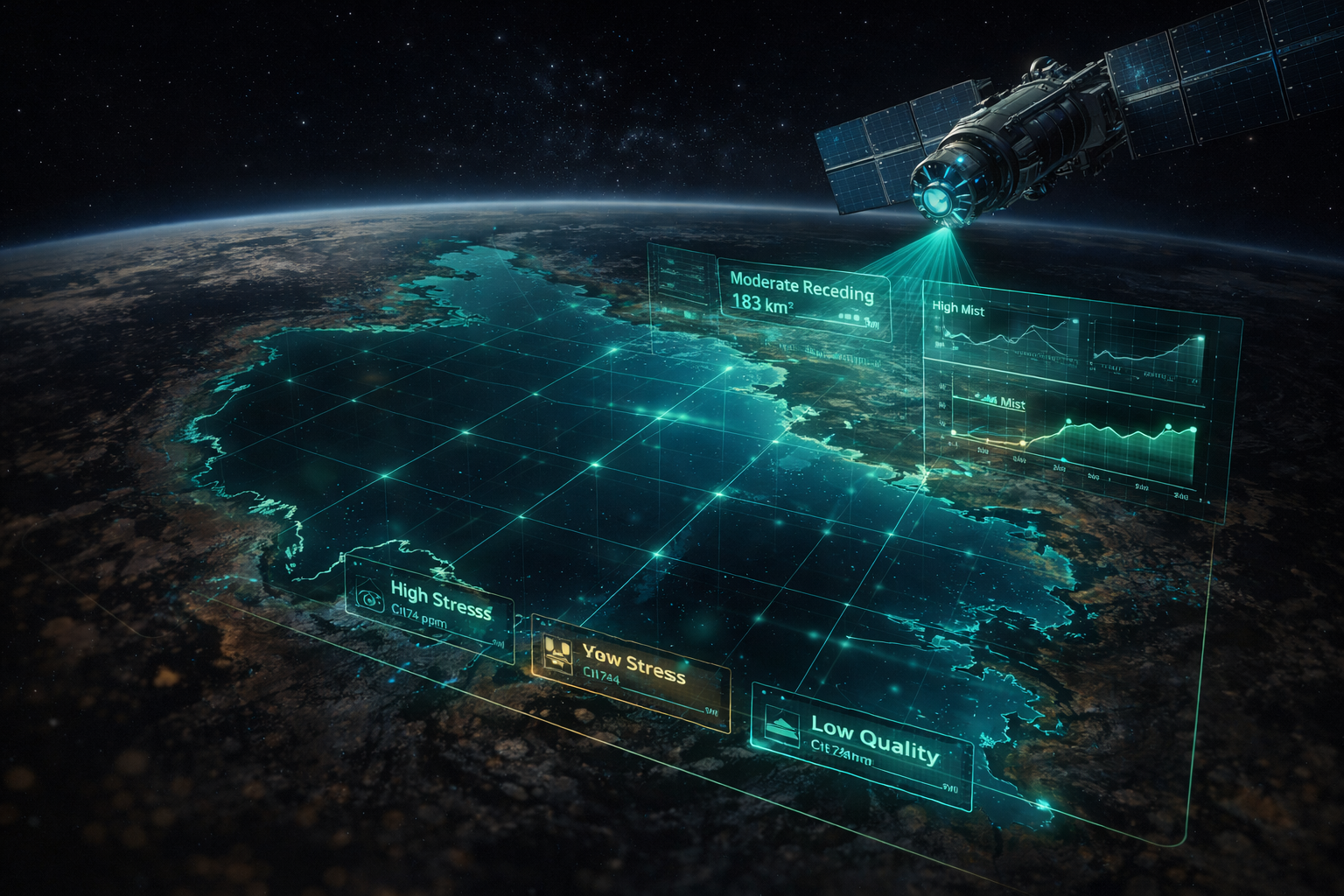 Monitoring Water Basins from Space: What a Silent Eye Reveals